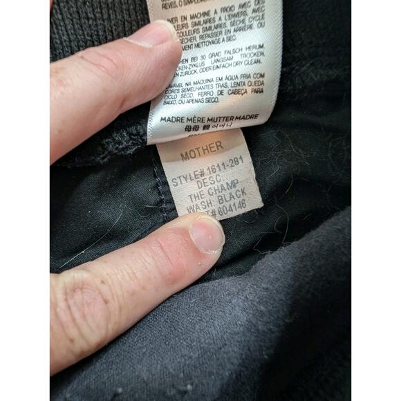 Mother Denim The Champ In It To Win It Faux Leather Jogger Pants Black Sz 28 - Picture 16 of 16